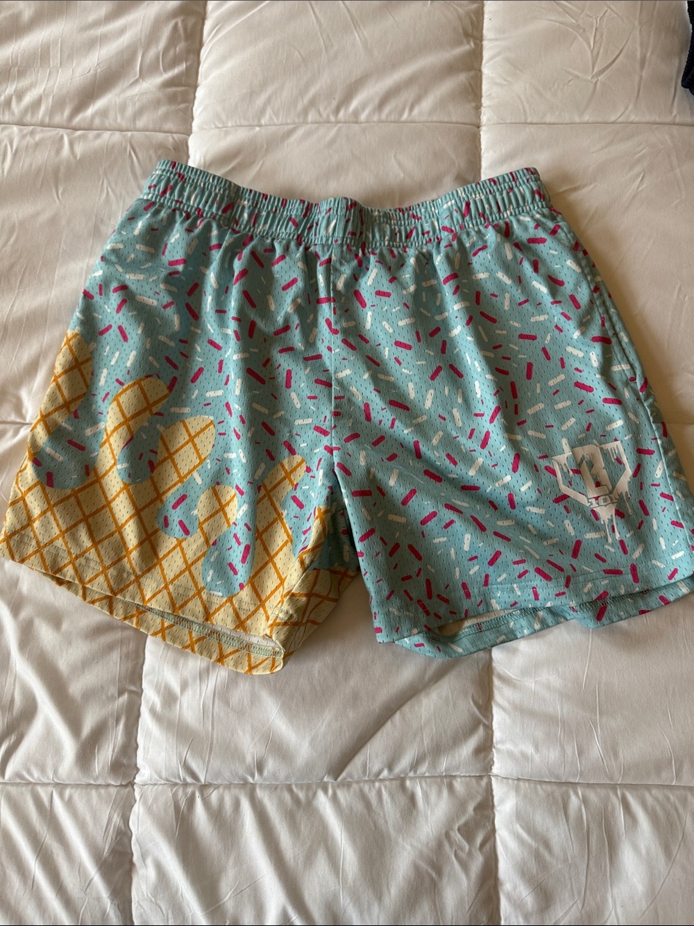 Men's Ice Cream Print baseball 101 Shorts - Mint